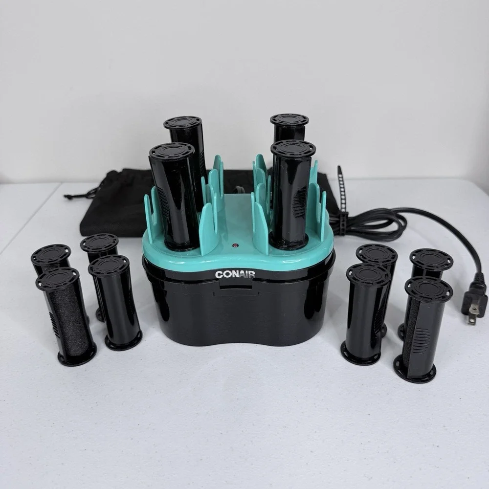 Conair HS67 Infiniti Pro Gentle Curls Steam Rollers W/12 Rollers Set Tested